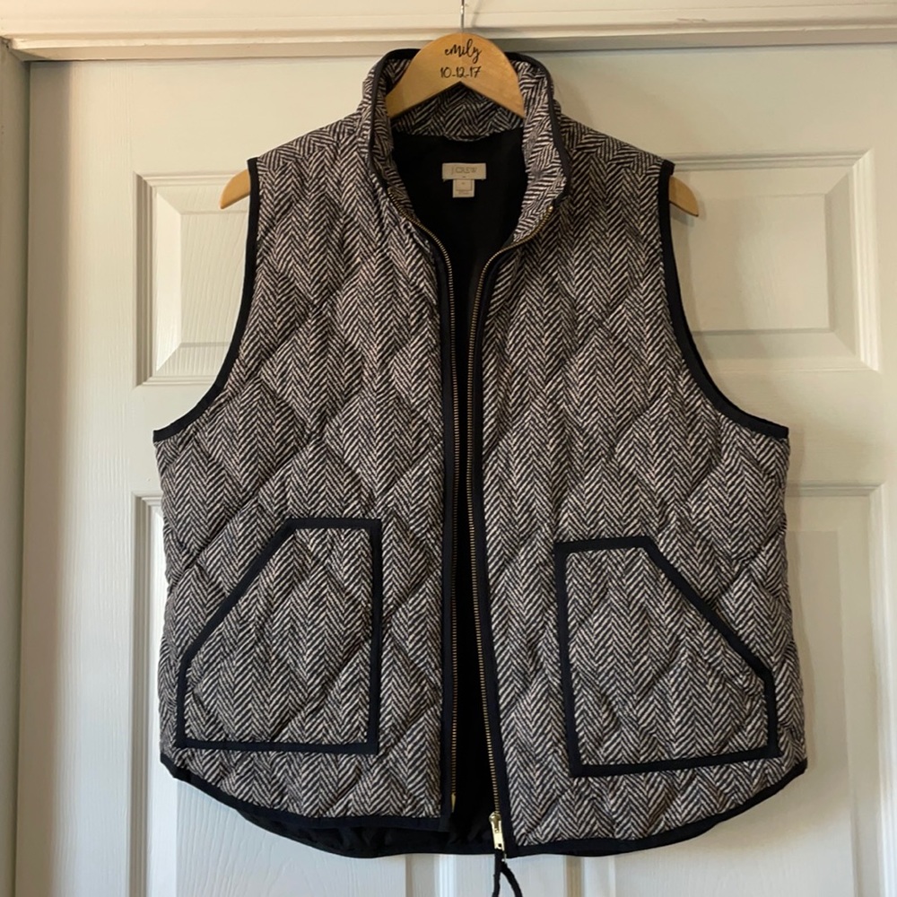 J Crew Quilted Down Puffer Vest